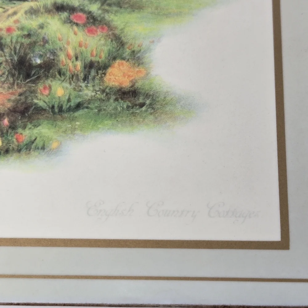 VINTAGE PIMPERNEL ENGLISH COUNTRY COTTAGES TRIVET PLACEMAT SET OF 5 ENGLAND CORK